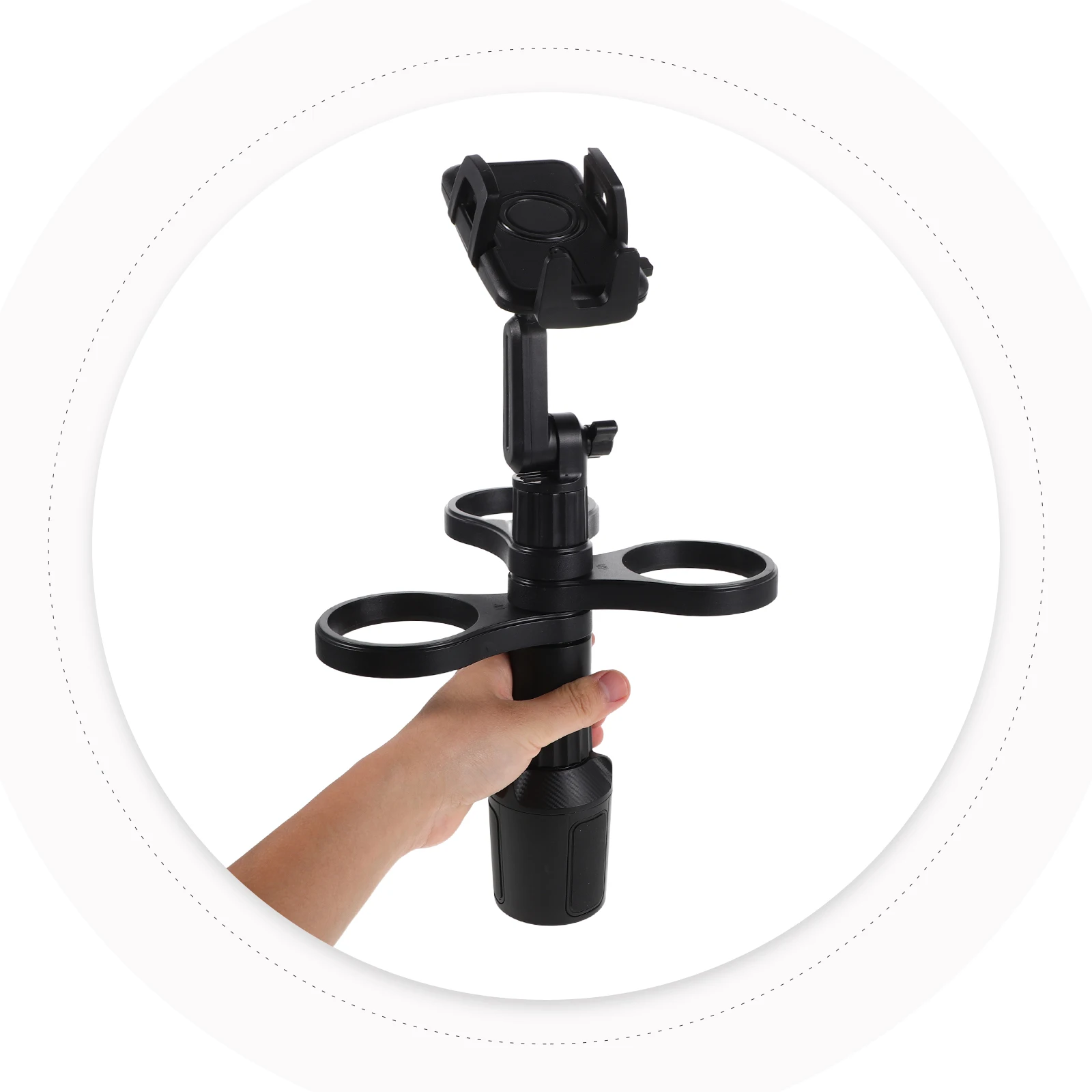 

Universal Car Cup Holder Extender Multifunctional Automotive Beverage Rack Durable Abs Compact Design Spill-Proof For Water