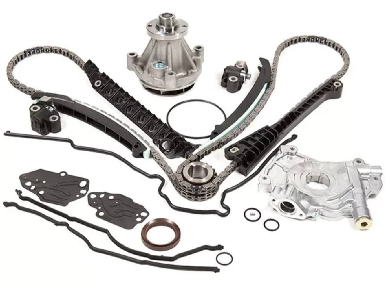 

04-08 Ford F150 Lincoln 5.4l 3V Timing Chain Kit with Oil, Water Pump, and Cover Gasket