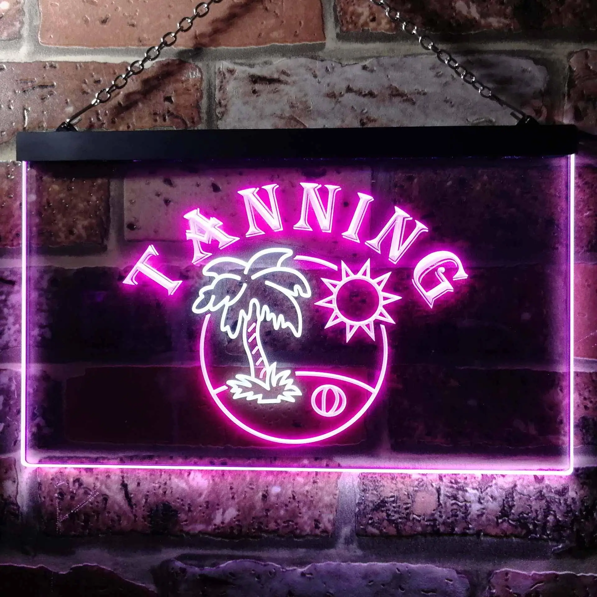 Tanning Sun Bath Dual Color Led Neon Sign st6-i0500