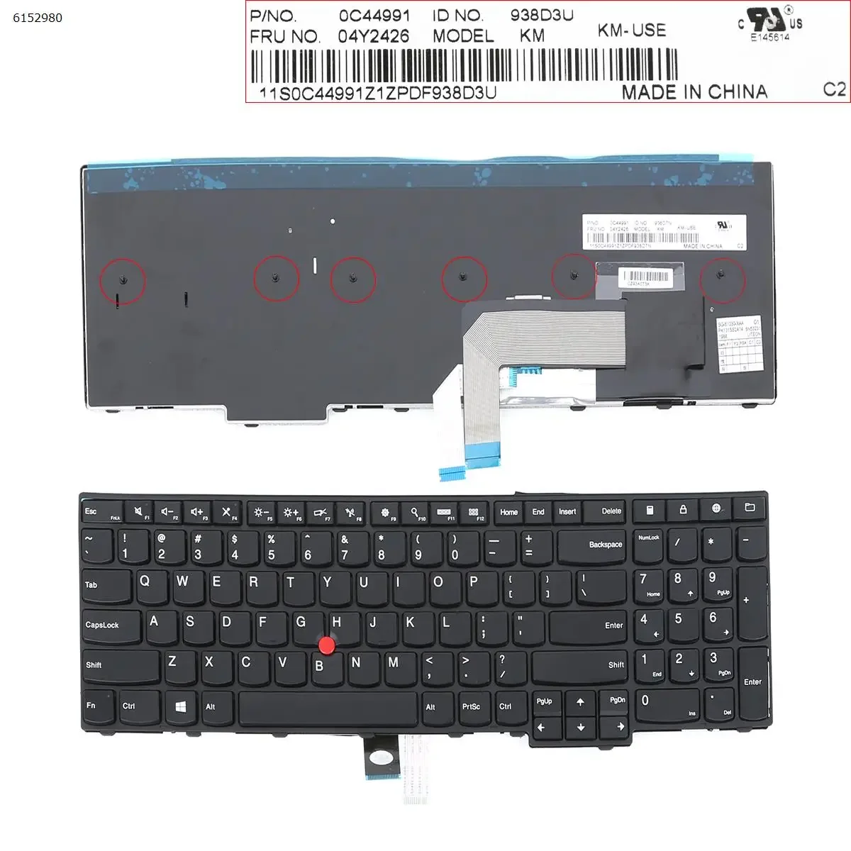 

US Laptop Keyboard for Thinkpad T540 T540P T550 T560 W550S W540 W541 E531 E540 L540 L560 L570 with Pointer