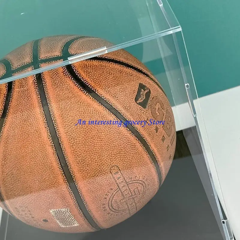 652d Acrylic Basketball Display Case Soccer Display Stand Box Showcases Dustproof Showcases