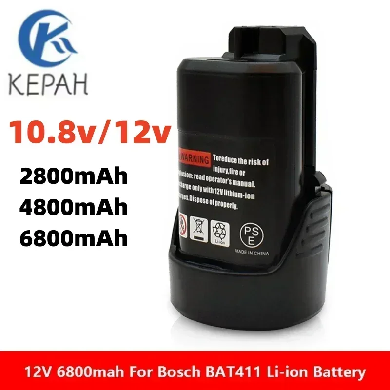 10.8V 12VLithium ion tool batteries 2800/6800mAh BAT411BOSCH BAT412A BAT413A D-70745GOP 2607336013 2607336014 PS20-2 PS40-2