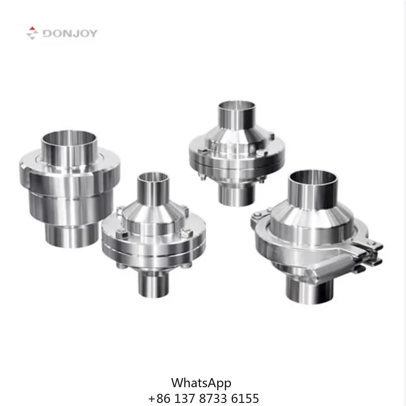 DONJOY SS304/SS316 Stainless Steel Check Valve Tri Clamp Non-Return Valve Food Grade 3/4-2 1/2 Port Size 3A Certified For