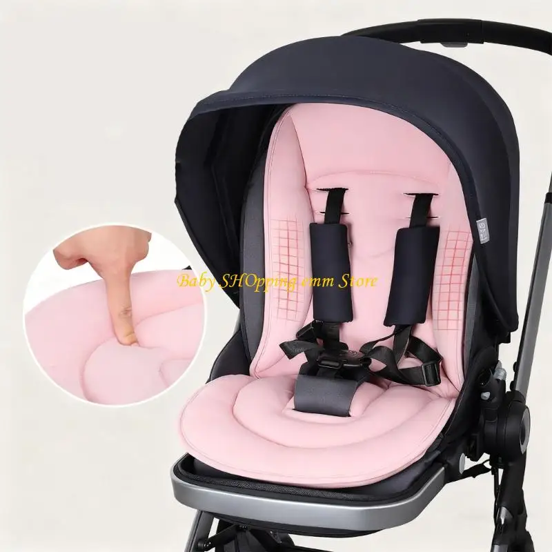 وسادة مقعد لعربات الأطفال مقاومة للصدمات 23GD للعربات القياسية، تصميم قابل للغسل في الماكينة، بطانة للكرسي مع مسند للرأس #4