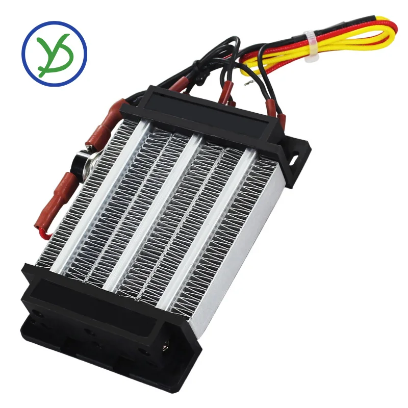 Calentador termostático PTC con aislamiento de 220V, 600W, CA CC, calentador de aire de cerámica, elemento calefactor aislado 80A3 124x76mm