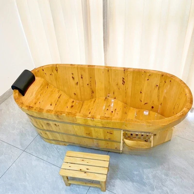 

Ice Bath Tub Mobile Bathtub Bathroom Tubs Wood Adult Bathe Baby Portable Wooden Adults Spa Pedicure Foot Badewanne Hot Children