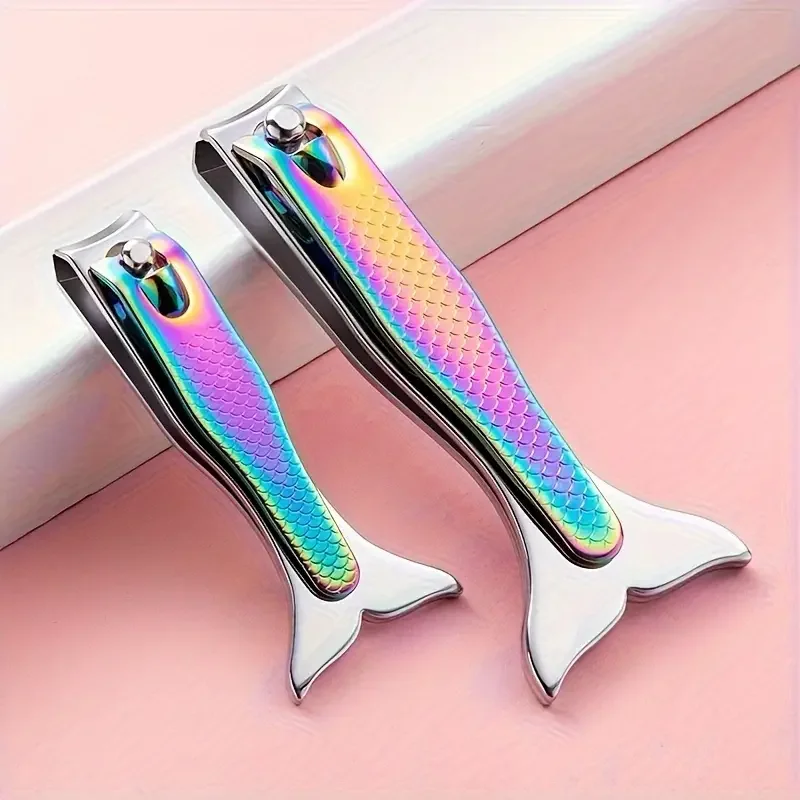 New Mermaid Stainless Steel Nail Clippers Nail Size Men\'s And Women\'s Nail Clippers Two Sets Of Home Nail Clippers