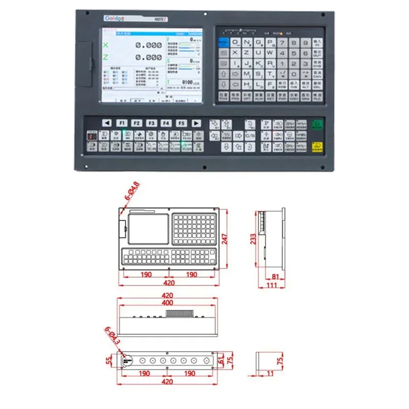980TEc2 hydraulic turret CNC system controller CNC lathe supports A/B macro program, PLC servo machining center system