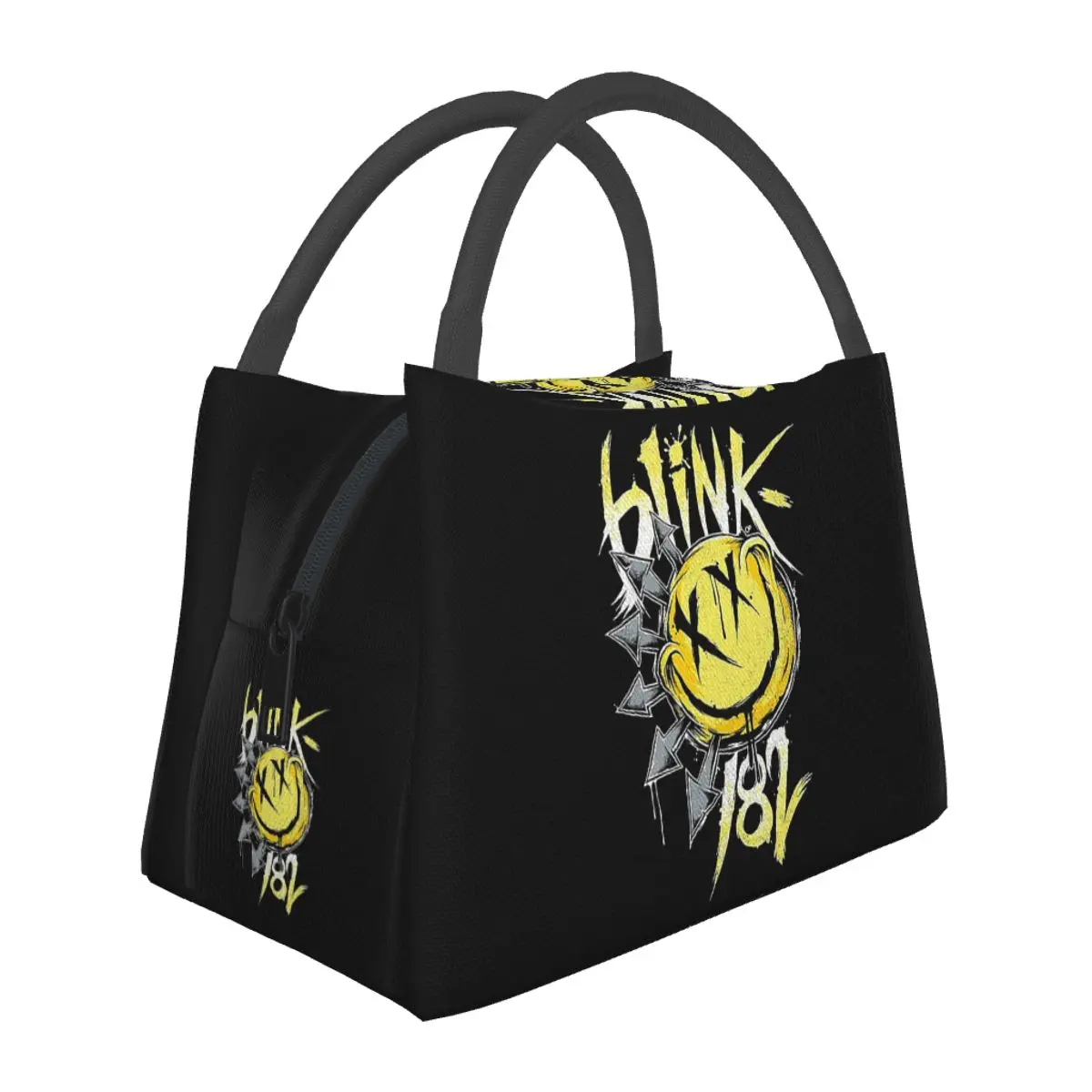 Blink 182 Punk Smile Lunch Bags Insulated Bento Box Leakproof Lunch Tote Picnic Bags Cooler Thermal Bag for Woman Children Work