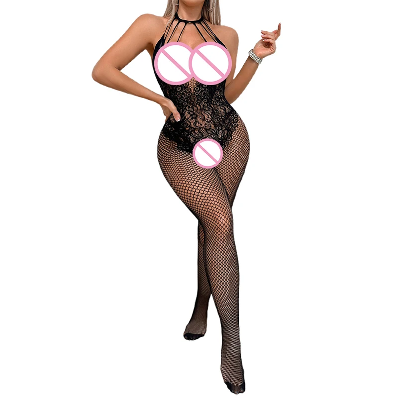 

Сексуальные чулки-боди для женщин с открытой промежностью, сетчатые колготки, нижнее белье, боди, одежда для сна