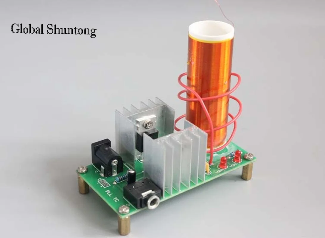 1 Set Mini Tesla Spule Kit 15W Mini Musik Tesla Spule Plasma Lautsprecher Tesla Drahtlose Übertragung DC 15-24V DIY Kits