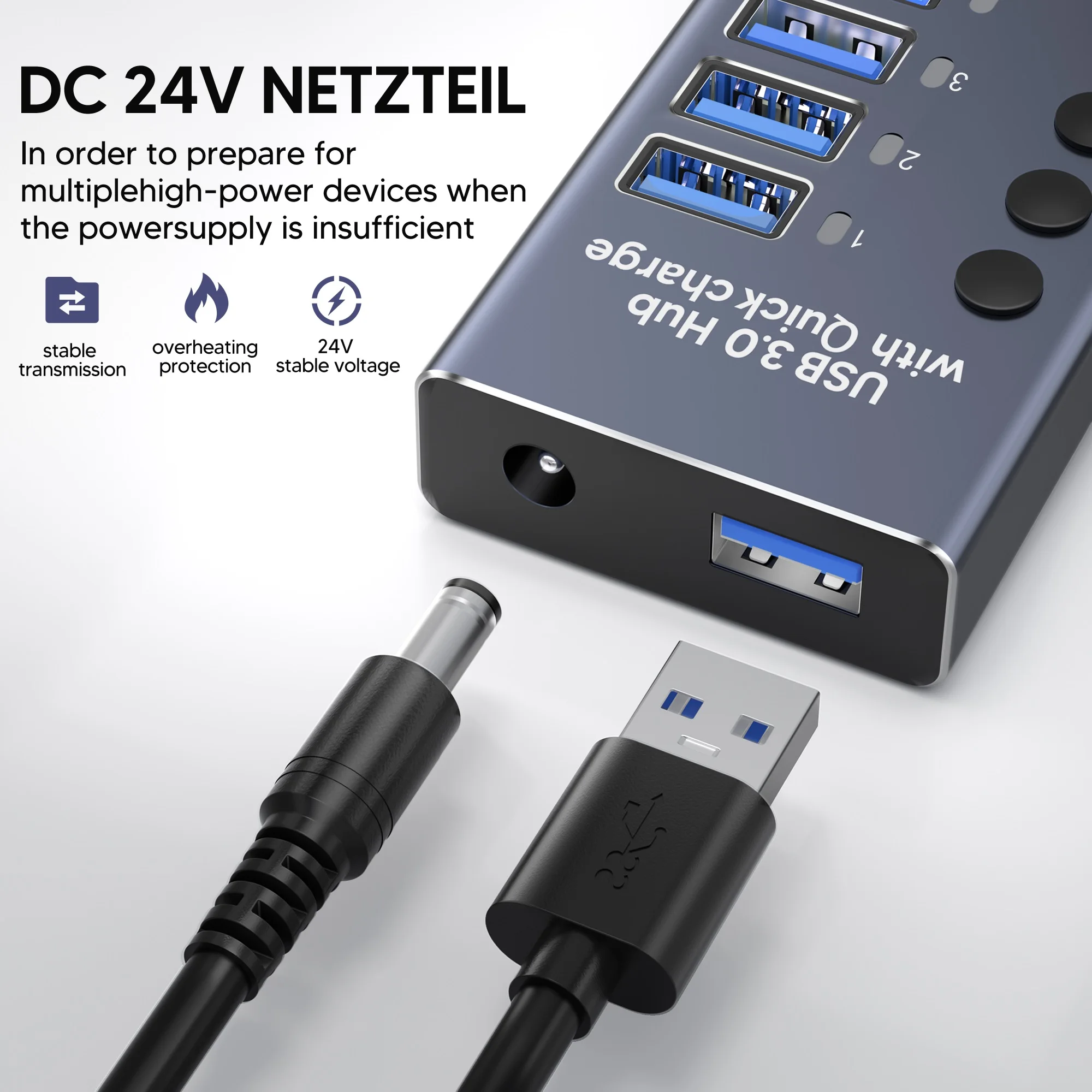 10-портовый USB-хаб из алюмини – обзор и цена Usb Hub