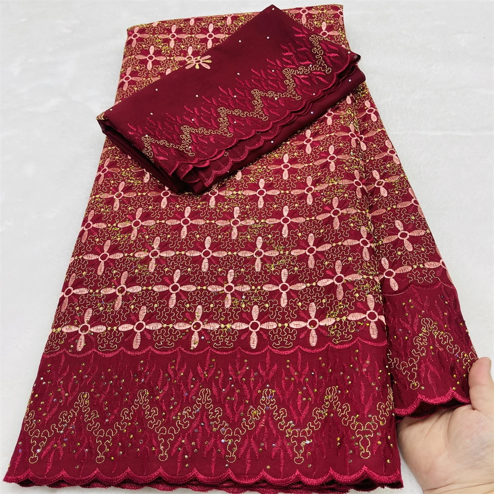 

African Swiss Voile Lace In Switzerland With 3D Flower Embroidery 2026 Nigerian lace Quality Water Soluble Fabric For Wedding