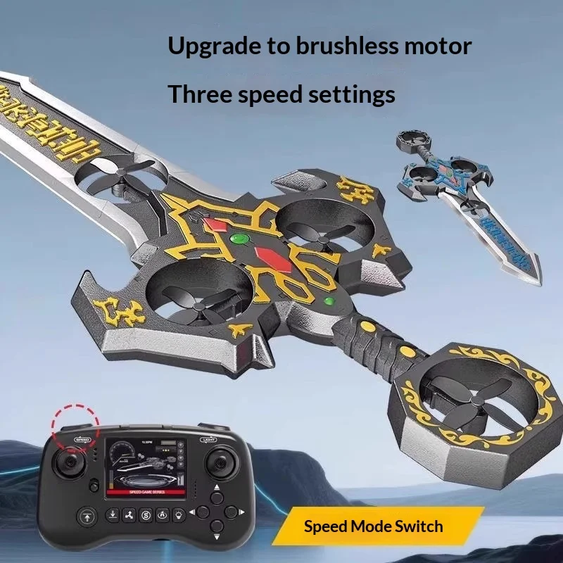 Magic Flying Sword RC Drone Toy for Kids Cool Remote Control Flying Sword Aircraft LED Stunt Hovering Gift for Children