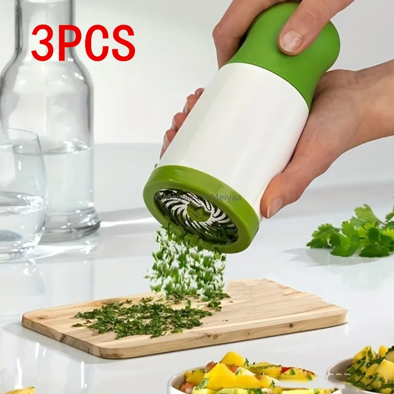 Molinillo Manual de hierbas, molino de especias, trituradora de perejil, cortador de verduras, picadora de cianero, Chile y Cilantro, utensilio de cocina, 1/2/3 Uds.
