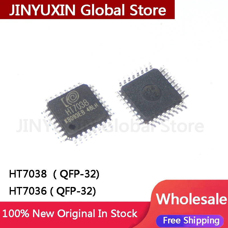 5Pcs HT7038 HT7036 QFP-32 IC Stock Wholesale