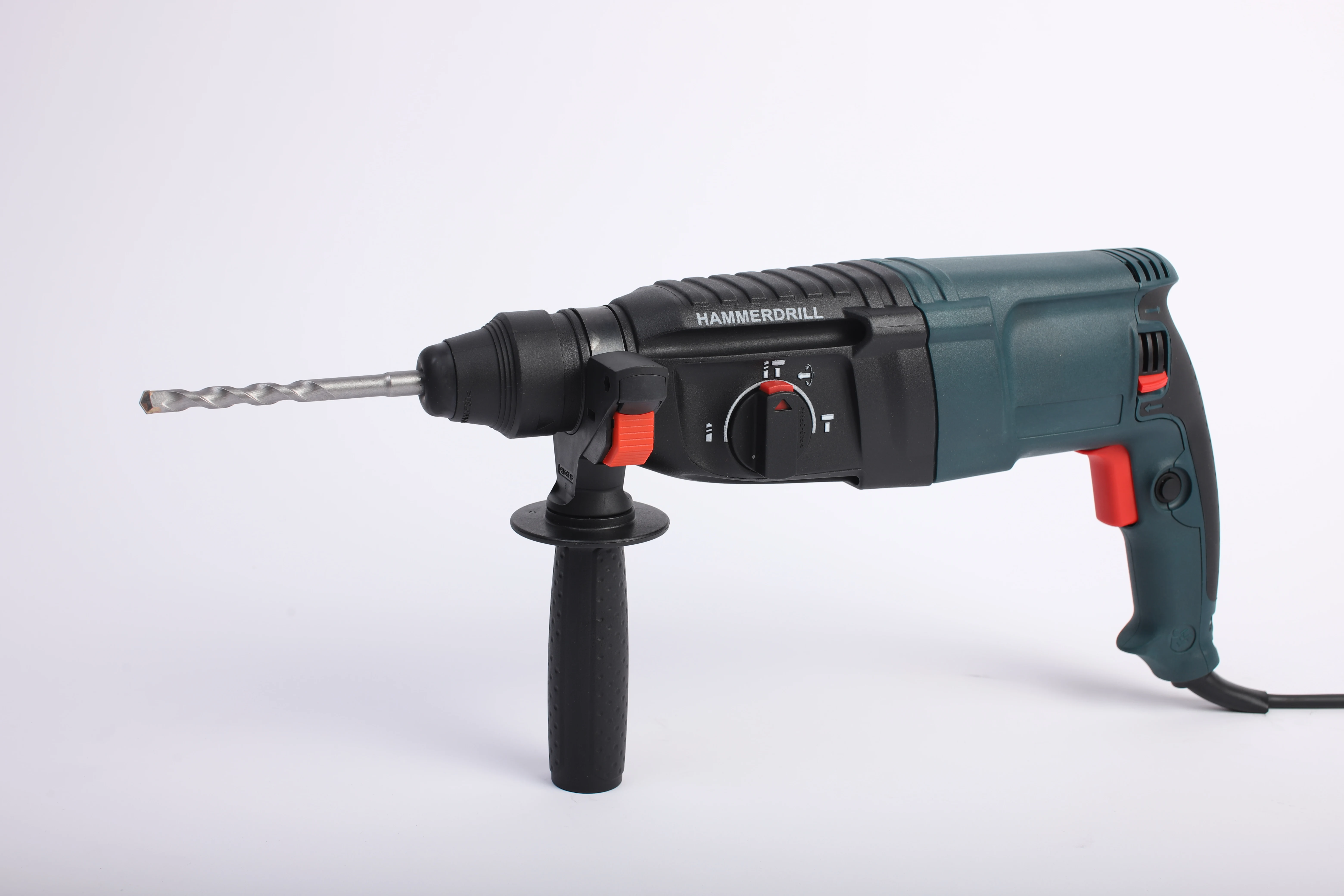  Industrial Electric Rotary Hammer Drill 26mm Brushed Motor 220V 3.2J Impact Energy 5100 BPM European Plug