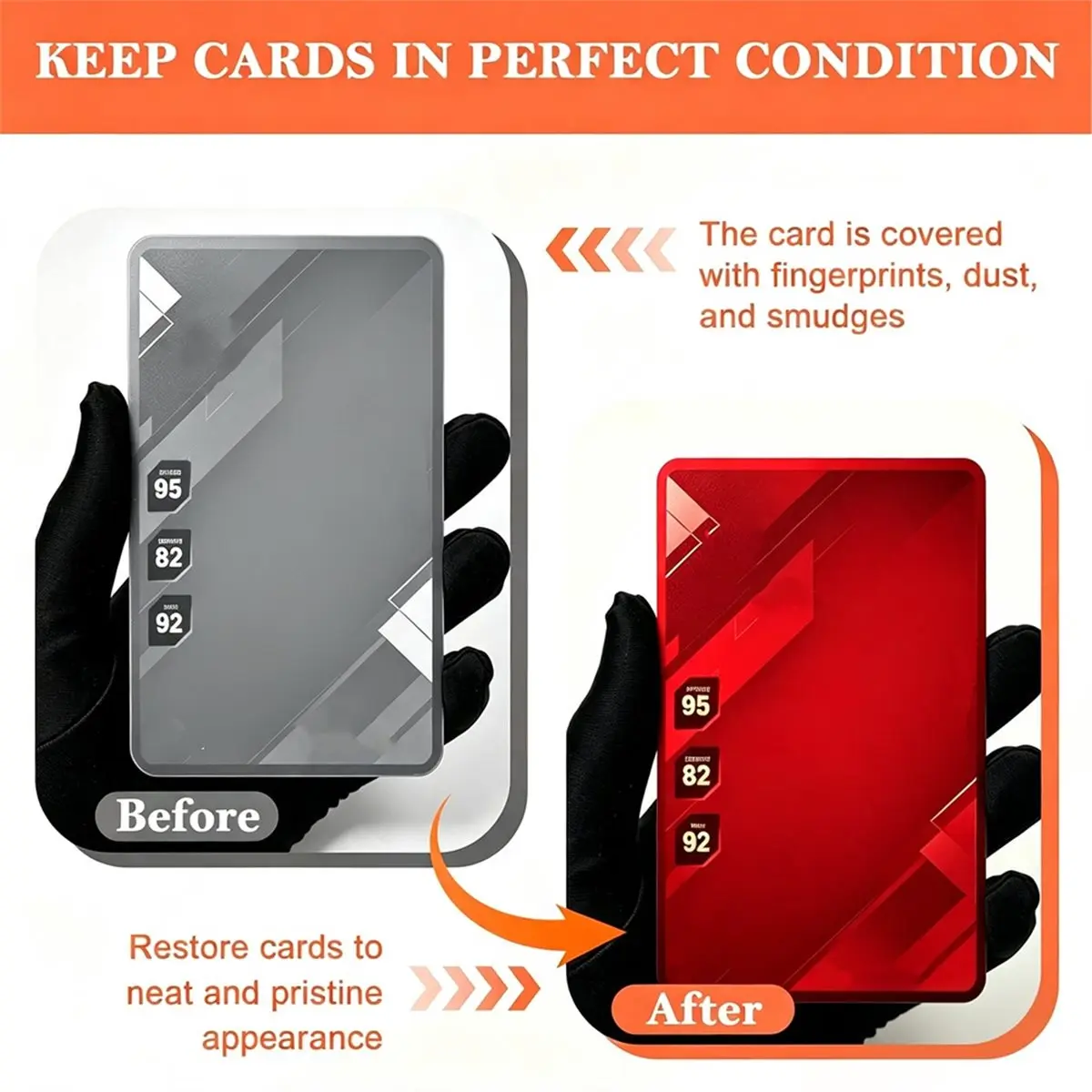 200 Pcs Card Cleaning Kit Trading Cards Repair Kit Includes Foam Swab Pointed Cotton Swab Cotton Disc with Storage Box