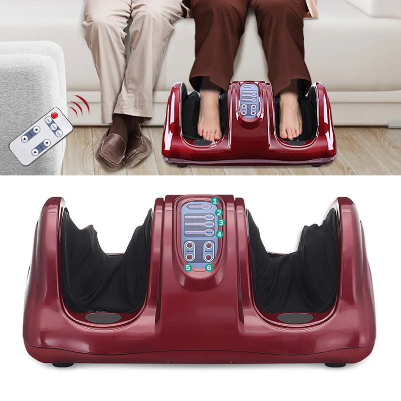 

220V Electric Vibrator Foot Massager Health Care Massage Therapy Circulation Shiatsu Ankle Calf Kneading Rolling RC Machine