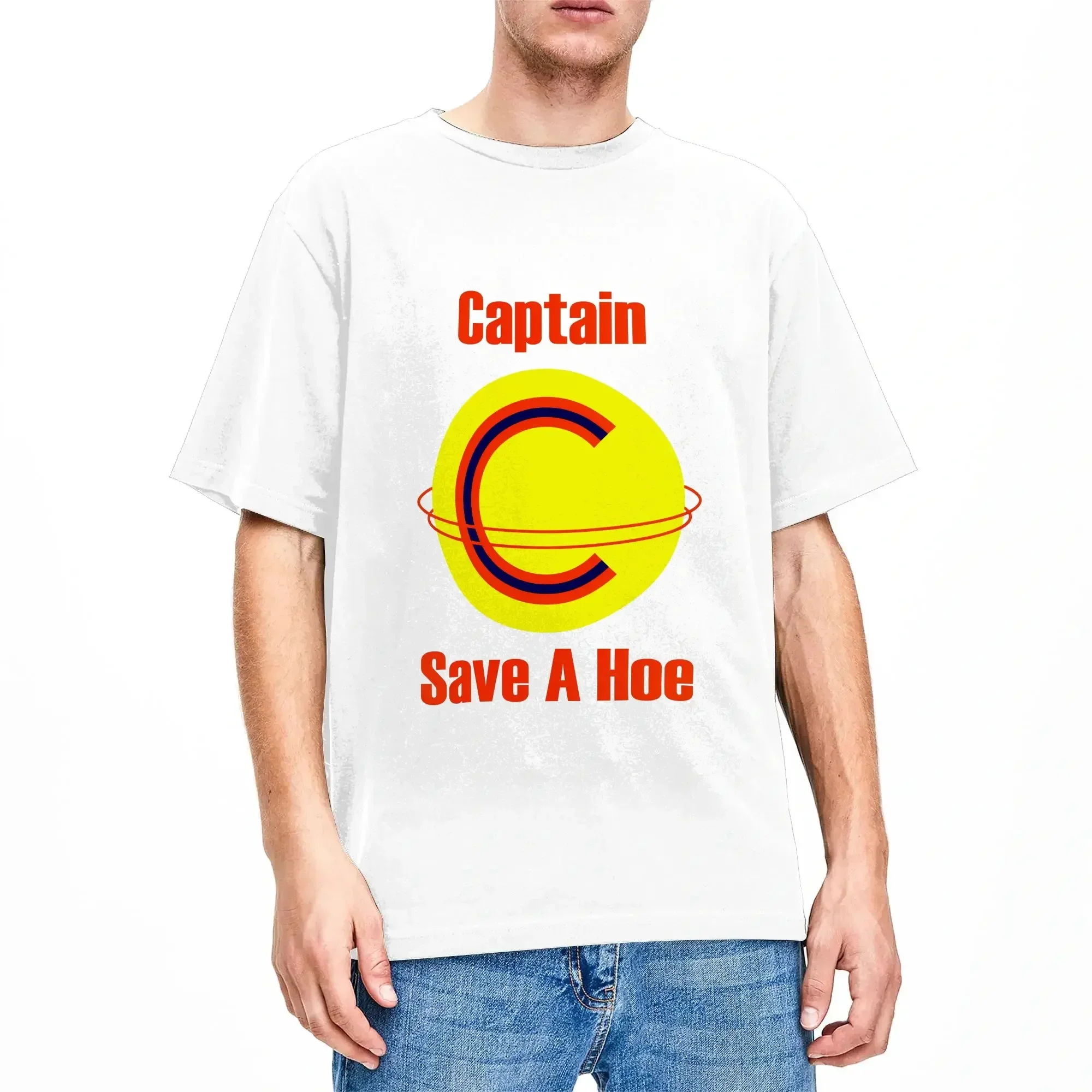 Captain Save A Hoe  T Shirt Popular T Shirts Pure Cotton O Neck Oversized Clothing Short-Sleeved Aesthetic Tops Men's T-shirt