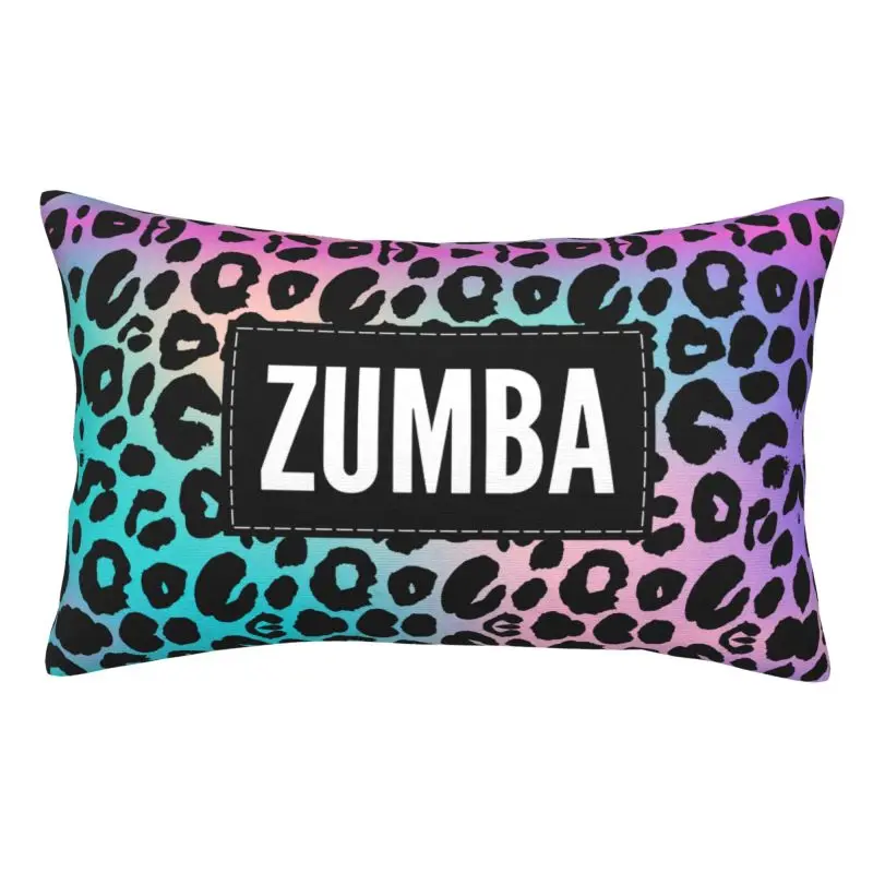 Custom Colourful Zumbas Dance Leopard Cushion Cover 60cmx40cm Soft Luxury Pillow Cases Rectangle