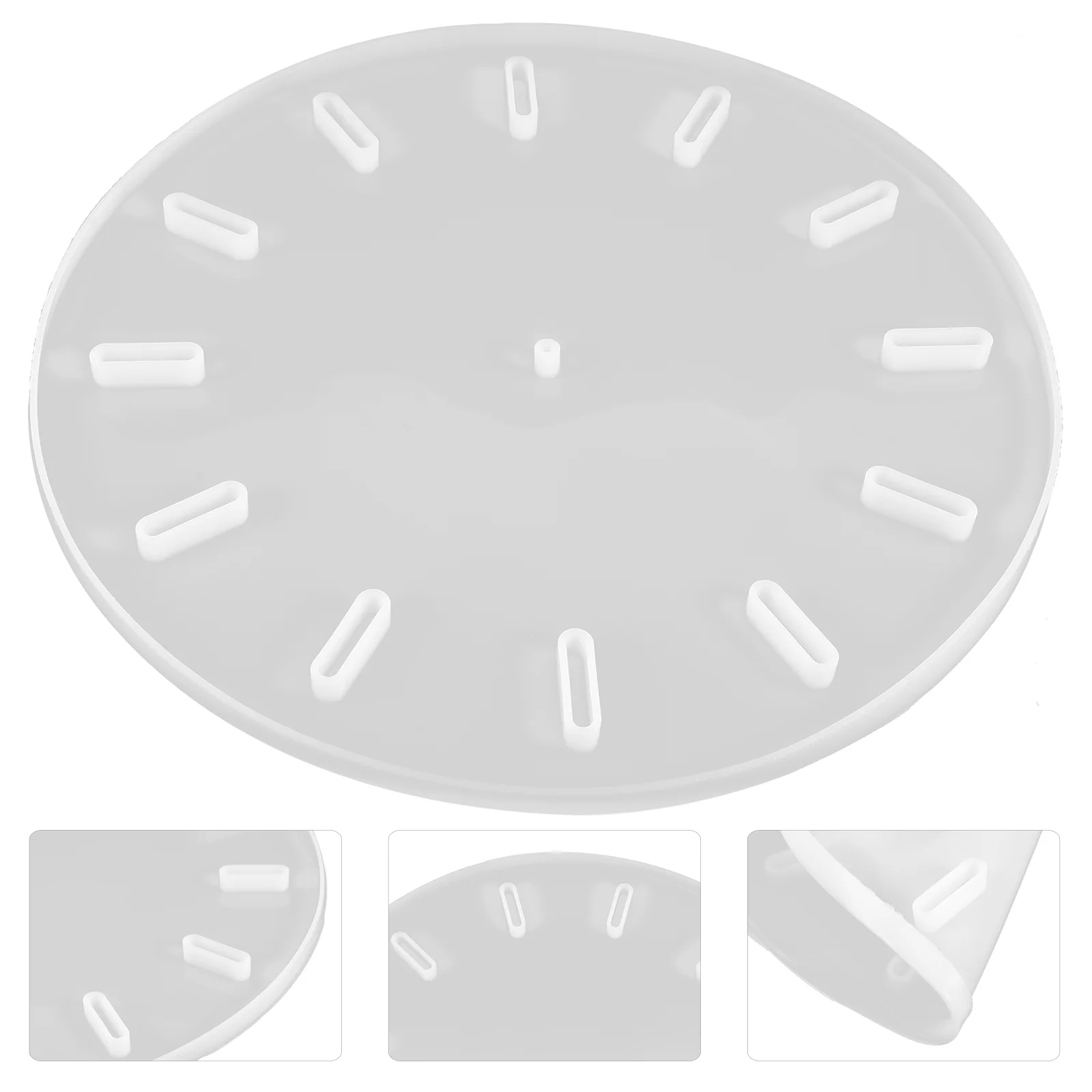 Flexible Clock Mold Silicone DIY Square Round Wall Hanging Decorative Mirror Resin Glue Casting Digital