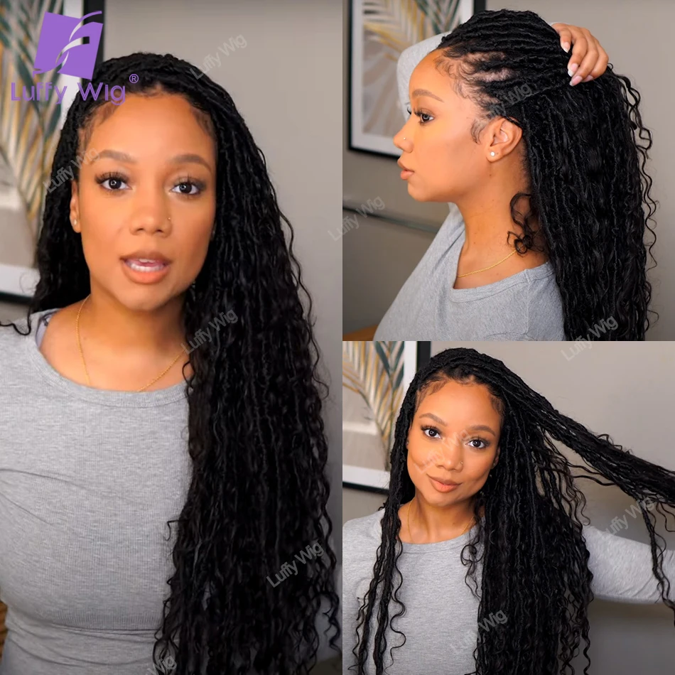 Dreadlocks au crochet pré-bouclés Boho, cheveux humains, extrémités bouclées, extensions de tressage, déesse Boho Locs