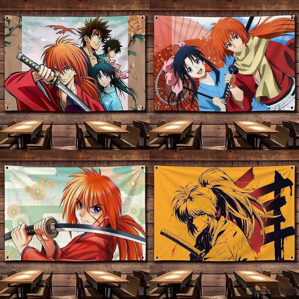 

R-Rurouni Kenshin Flags Suitable For Party Club Outdoor Interior Wall Decoration Banner Fans Gift