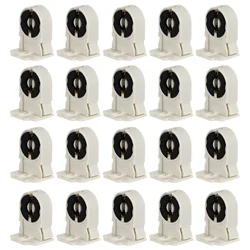 20PCS T8/ Fluorescent Lamp Holder Heat-resistant Lamp Holder Light Tube Holder For Home Office Bedroom (Parts, Random color)