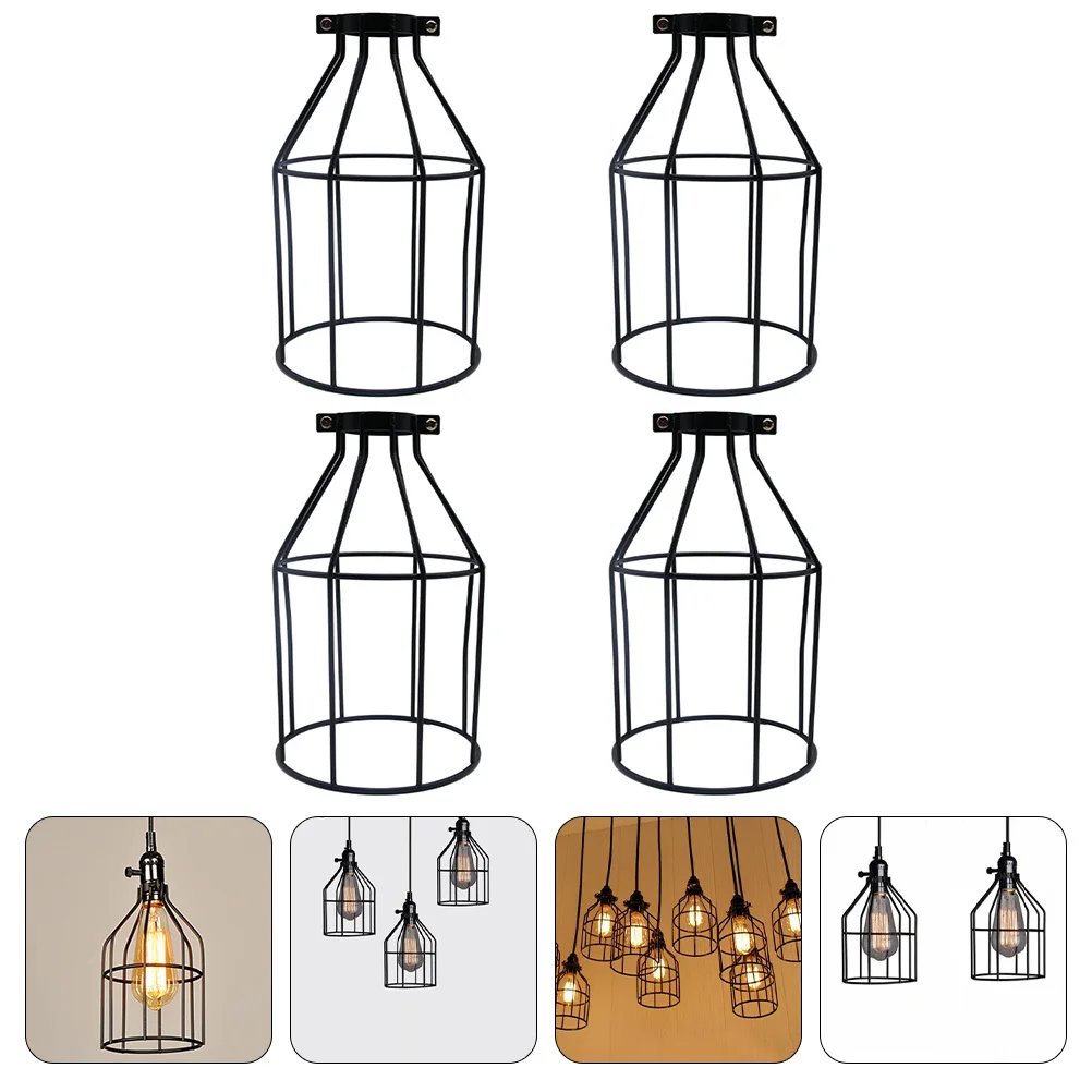 

4Pcs Iron Art Lampshade Vintage Design Wear-Resistant Home Decor Wall Lamp Accessories Retro Light Cover Retro Design Lampshade