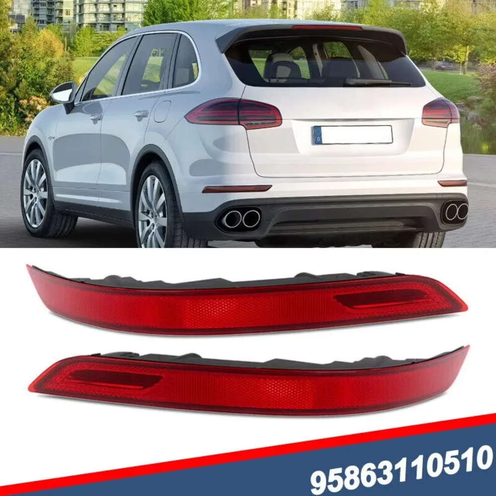 

95863110510 Pair Rear Bumper Fog Reflector Light For Porsche Cayenne 2015-2017 T1 United States