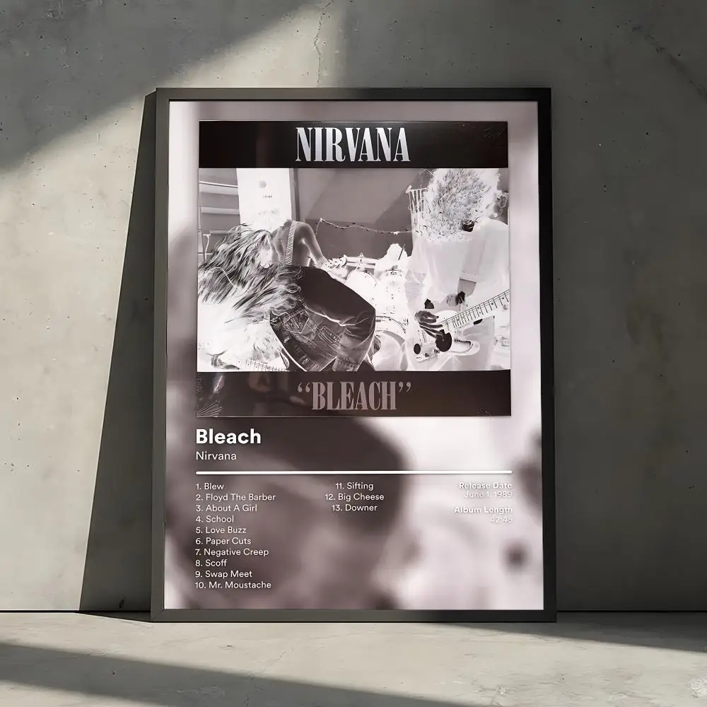 N-Nirvana Rapper-Album-Poster für Zuhause, Wohnzimmer, Schlafzimmer, Bar, Flur, klebriger Wanddruck, wasserfest, ästhetische Dekoration – Detail 9