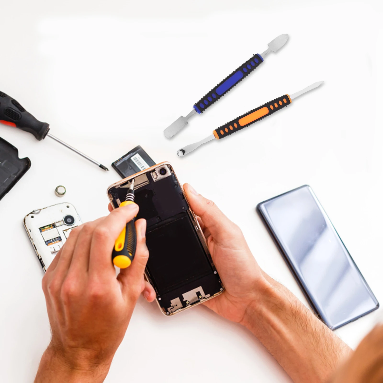 

6 in 1 Stainless Steel Crowbar Multi Function Prying Bar Repair Tool for Phone Tablet Laptop Smart Watch Crowbar