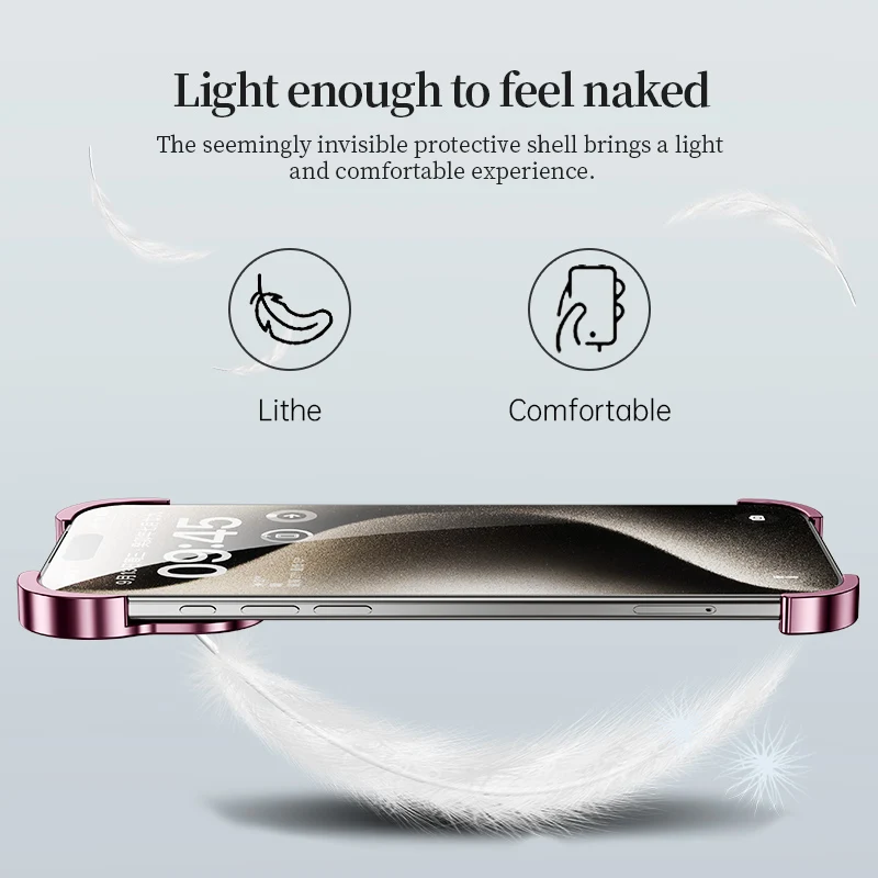 Metalowy bezramkowy futerał z odprowadzaniem ciepła do iPhone 18 17 Air Pro Max Plus z pustą ramką chroniącą obiektyw i odporną na wstrząsy konstrukcją. — zdjęcie produktu 5