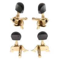 4 Pieces Open Metal Tuning Pegs Tuners for Ukulele Uke Replacement Parts DIY Golden