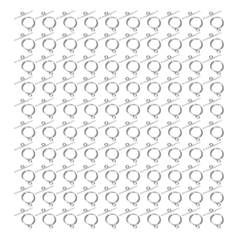 

100 шт. фурнитуры для украшений: круглые застежки-тогглы из сплава 2 мм, Т-образные застежки для браслетов, для изготовления браслетов