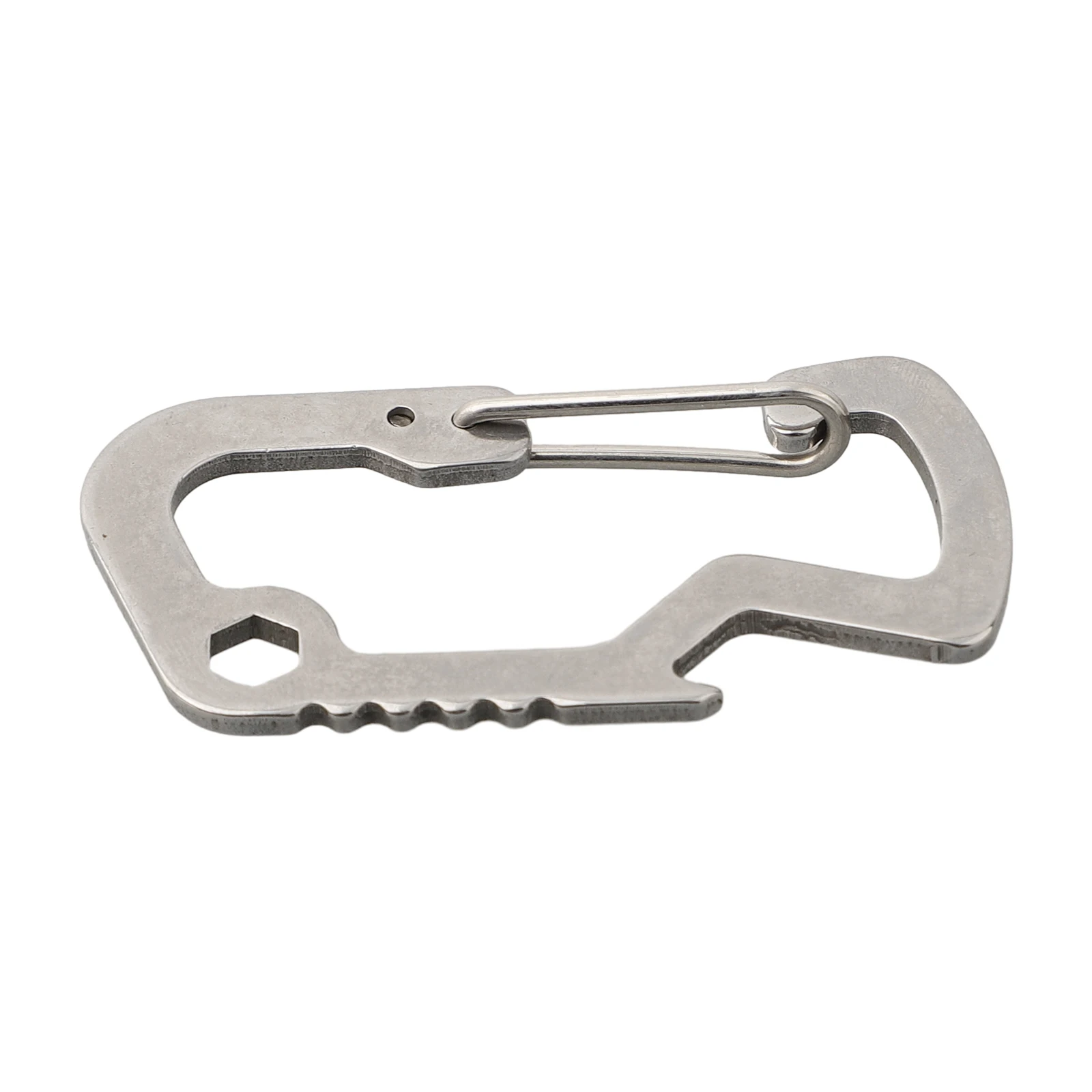 Bottle Opener Carabiner Outdoor Factory Silver Stainless Steel Quick Release 1 Pc D Shape Inner Hexagonal Daily Life