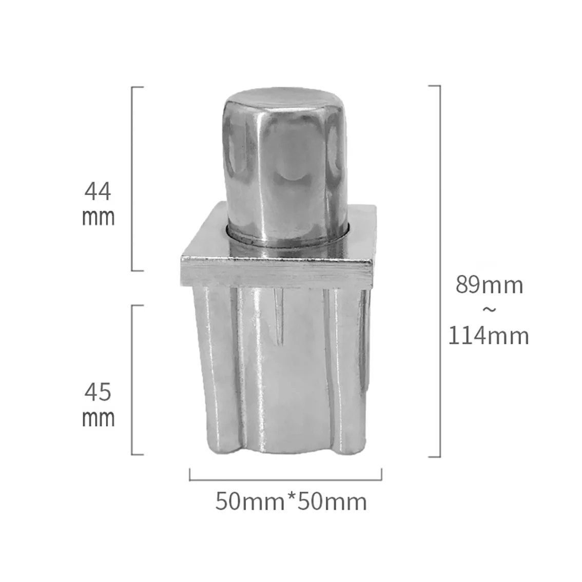 Square 50*50mm Stainless Steel Pipe Hole Plug Blanking End Cover Chair Leg Cap Protector Furniture Accessorie