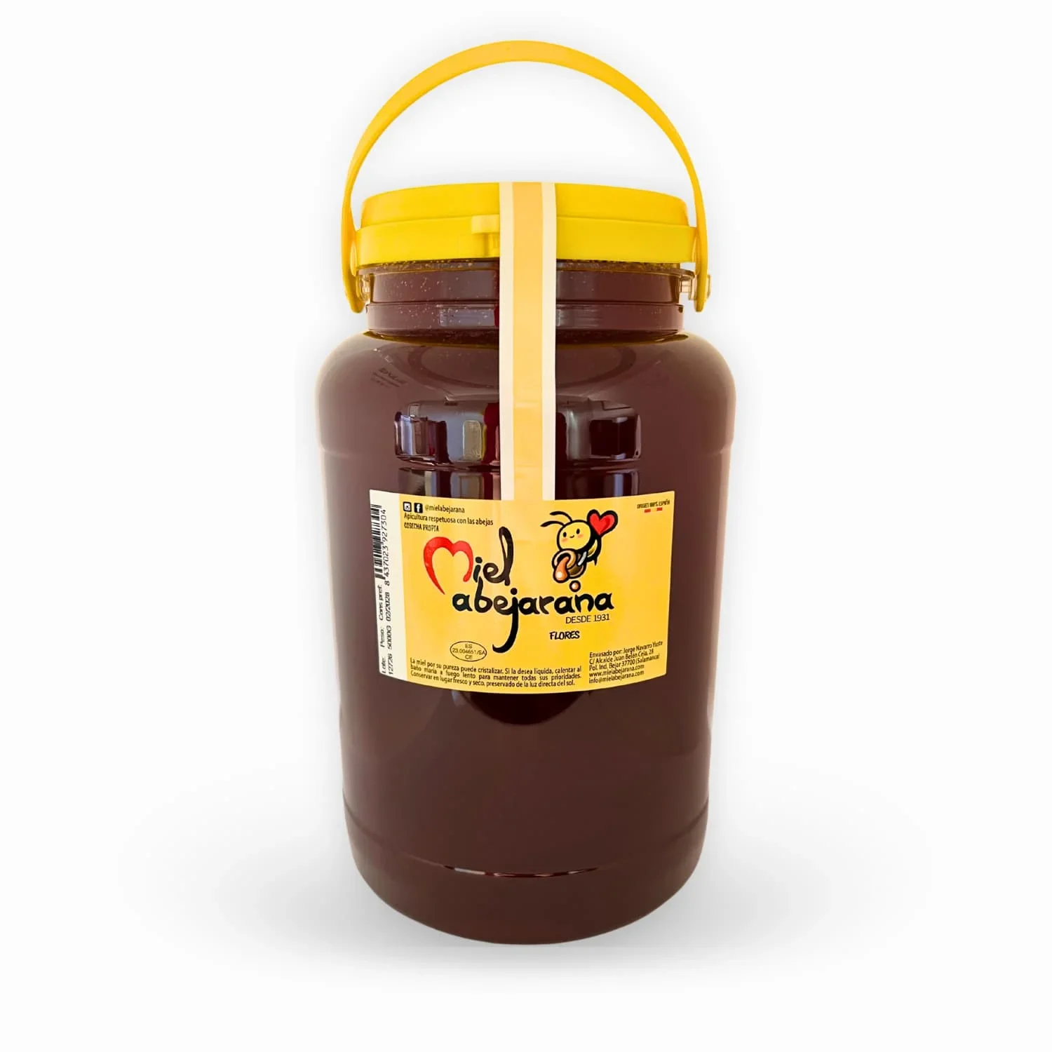 Miel Abejarana - Miel de Mil Flores 5kg - Formato Grande para Familias Numerosas, Restaurantes y Hoteles