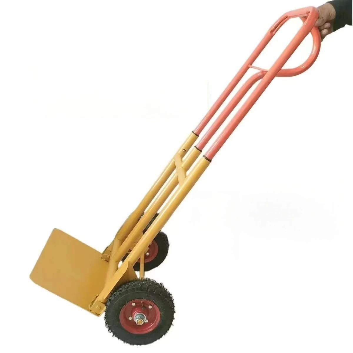 Hanak Heavy-duty Folding Hand Truck Luggage Cart Small Pushcart Heavy-duty Cargo Cart Trailer Thickened Handcart OEM Two-Wheeled