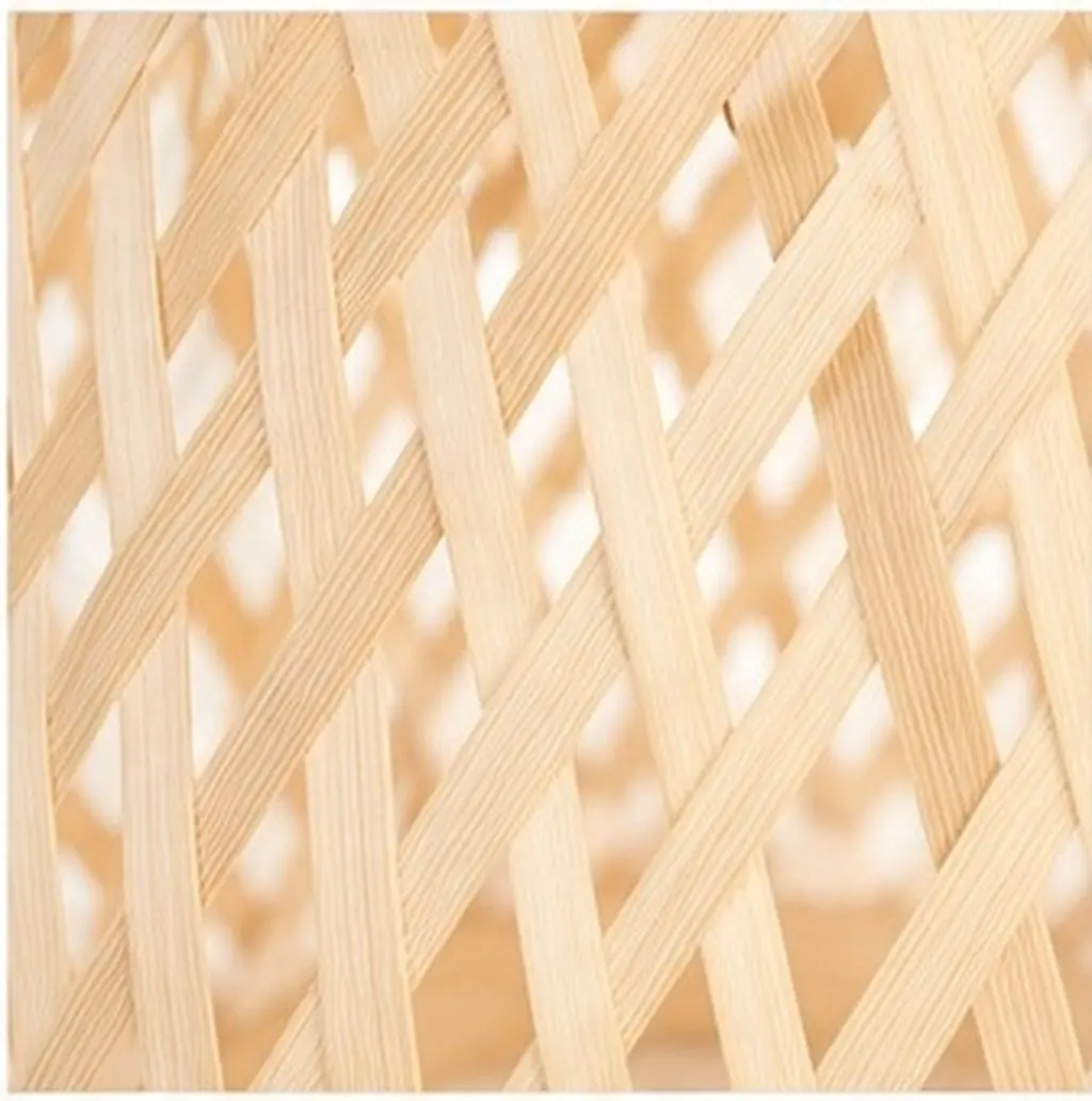 Bamboo Woven Lamp Shade Premium Handmade Rustic Lighting Cover for Living Room Balcony Garden Office Table Lights