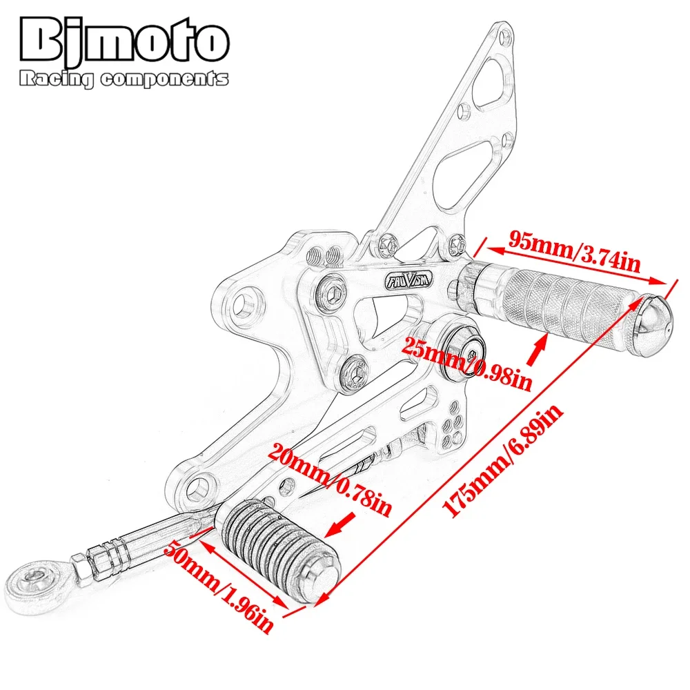 Motorcycle Adjustable Rearset Footrest For K-TM 1290 Super Duke Superduke R 2014-2016 2017 2018 2019 2020 2021 2022 2023 2024