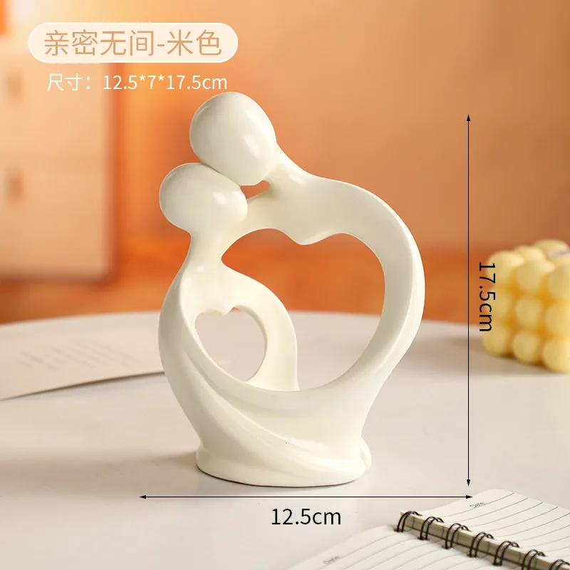 Modern creative art sense simple abstract resin figure handicraft ornament light luxury living room