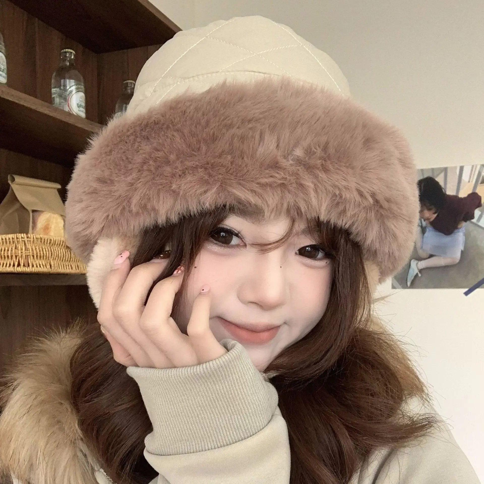Женская зимняя стеганая панама – обзор и цена Trapper Hat Ear Flap