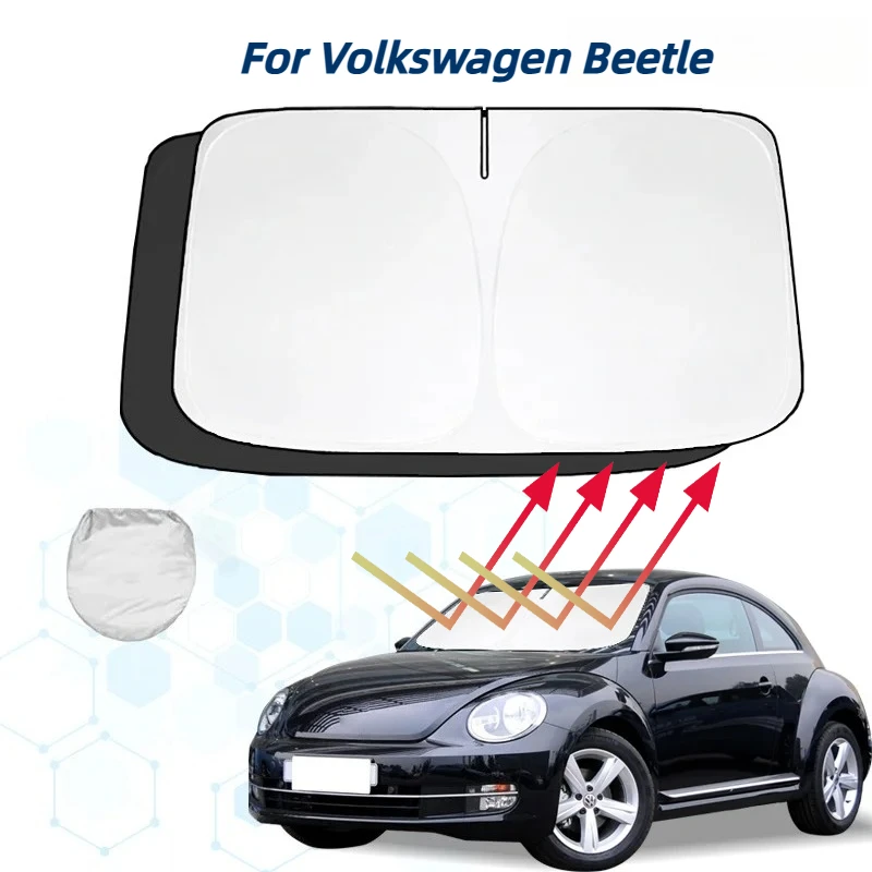 

For VW Volkswagen Beetle Gsr iBeetle Windshield Sun Shade Sunshade Sun Visor Protector Foldable Blocks UV Rays Keep Car Cooler