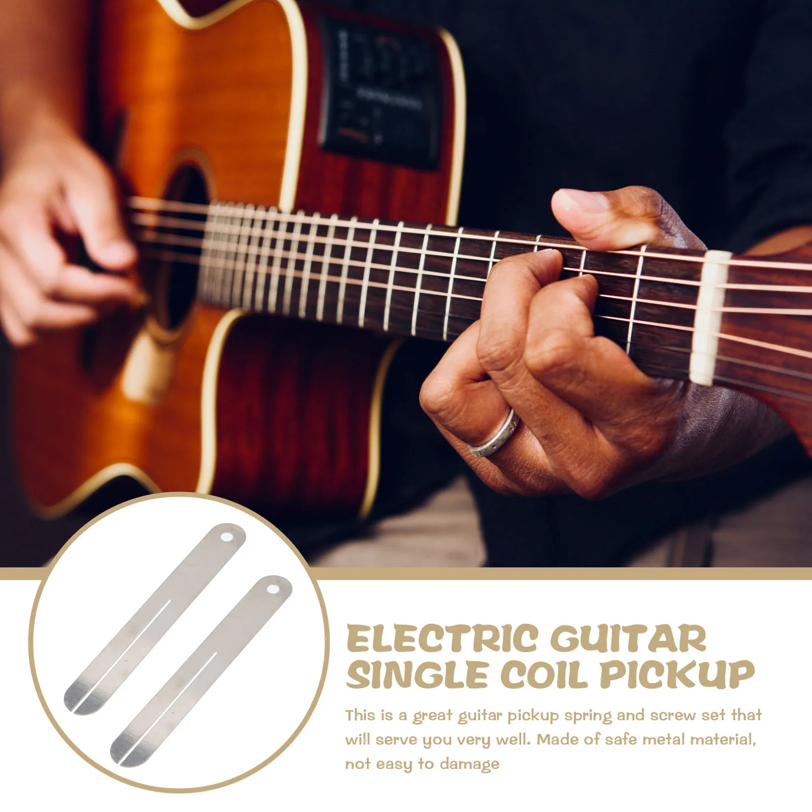 

2Pcs Guitar Fret Gasket Stainless Steel Protector Durable Practical Guitar Accessories Fingerboard Protection Gasket
