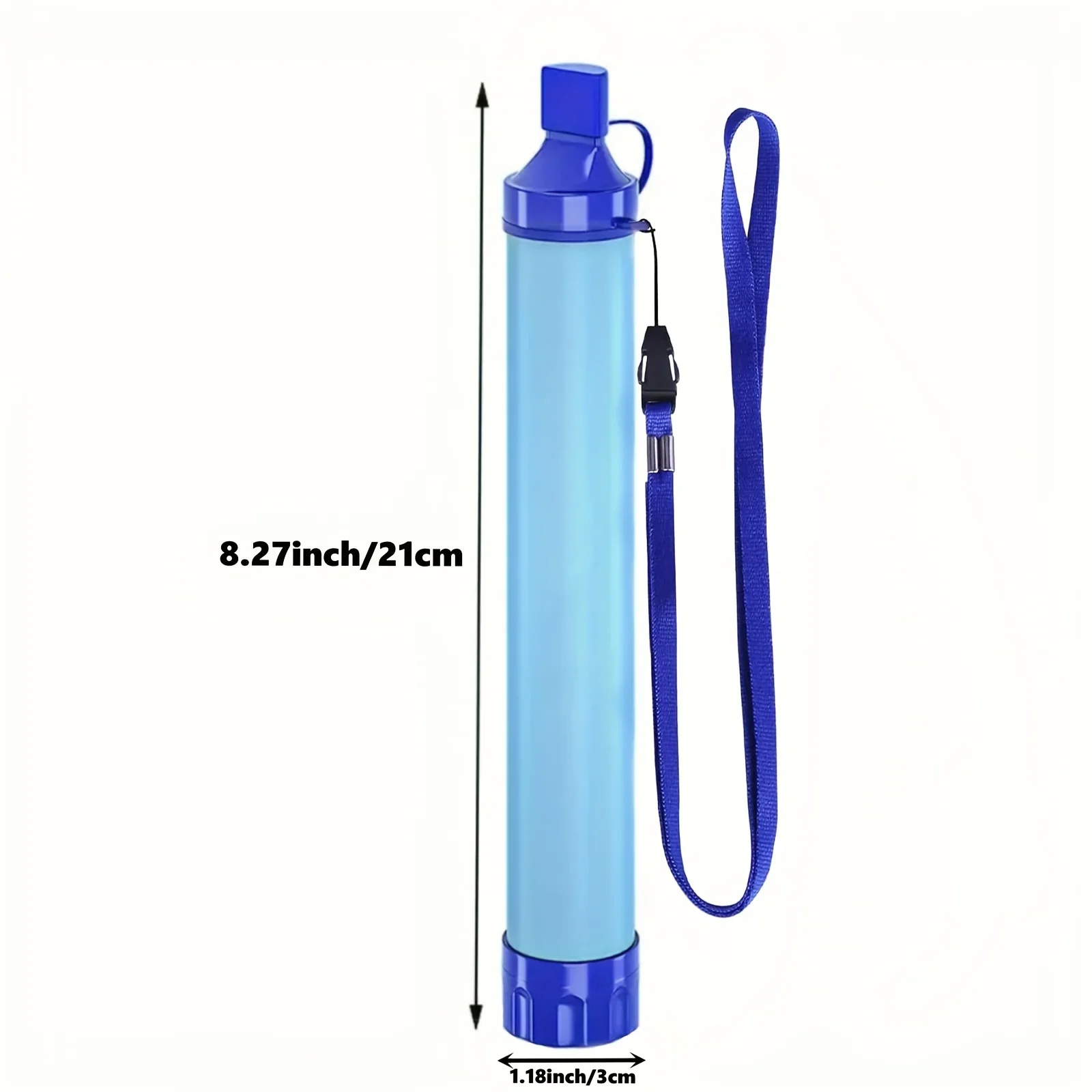 10000 Gallon Outdoor Personal Water Filter, Ultra-Light 0.01 Micron 4-Stage Filter System Portable Water Purifier Survival Straw