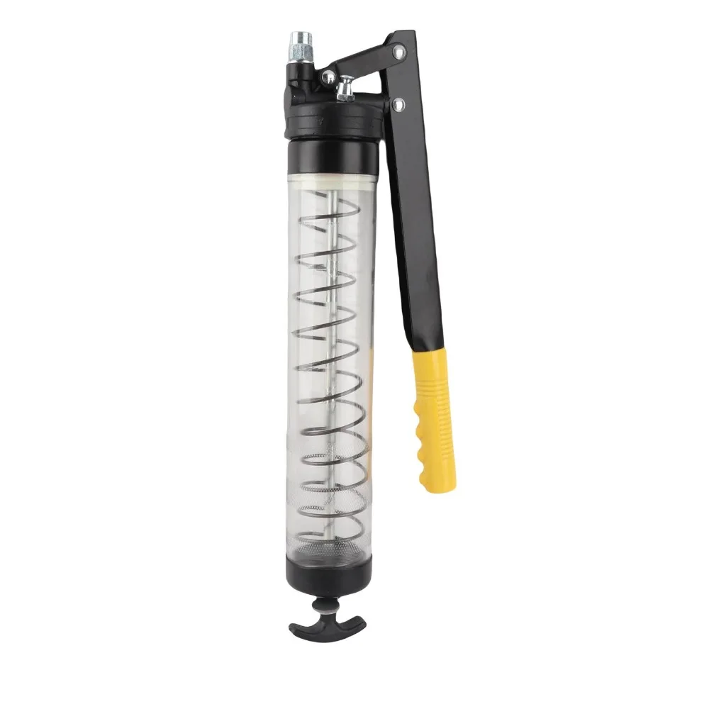6000 PSI Grease Coupler Tool Transparent Tube Visible Design High Pressure Grease Tool 600CC Capacity Manual Operation
