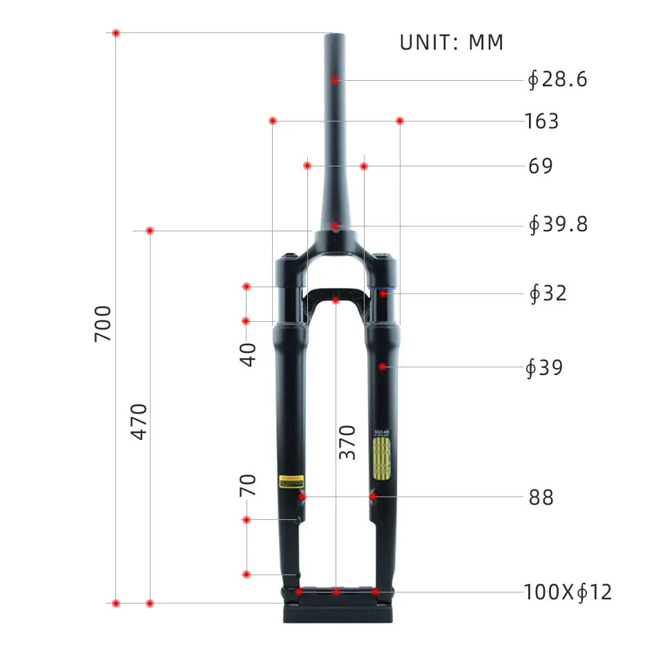 LUTU Gravel Bike Fork 100x12mm 700C 27.5 Air Pneumatic Damping Suitable for Road Bicycle Station Wagon Ultralight Bicycle Part