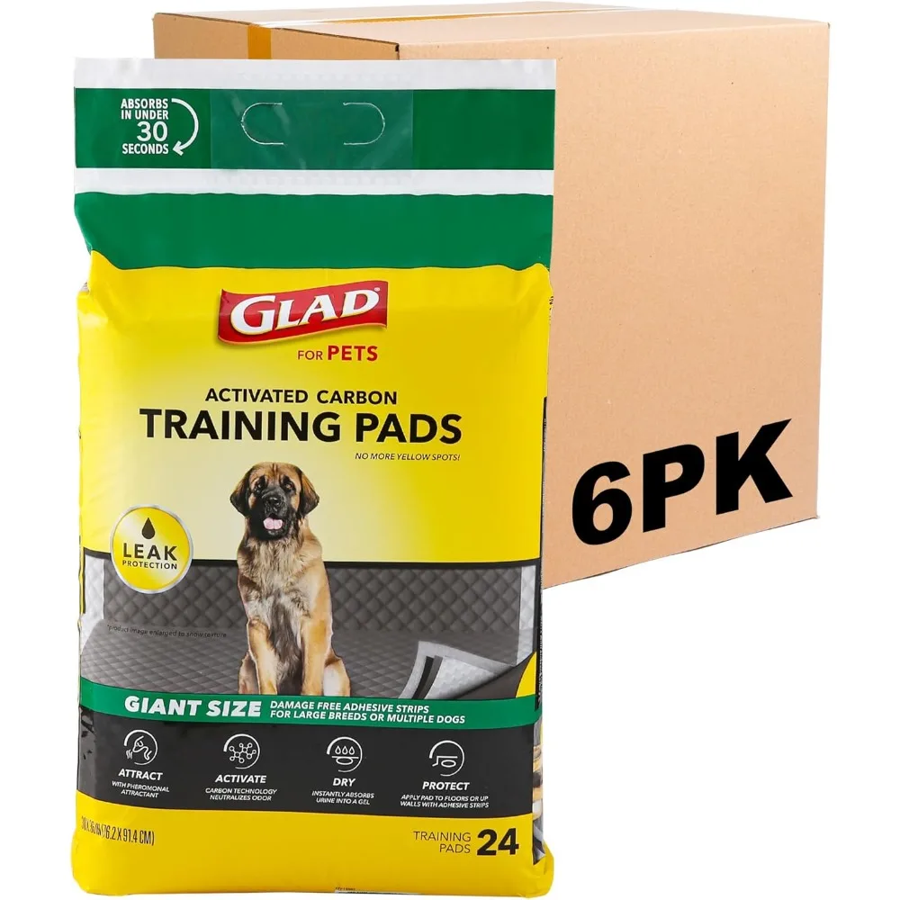 

for Pets Giant Size Activated Carbon Puppy Training Pads, All Day Style with Wall Protection and Adhesive